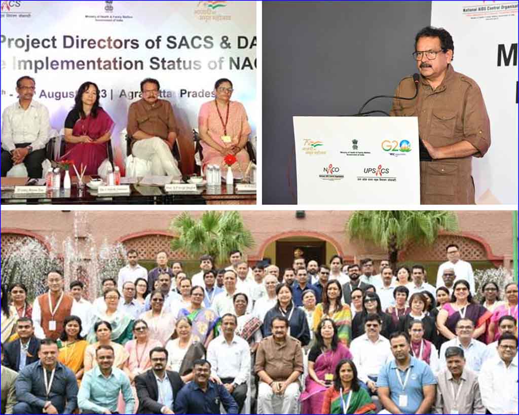 Union Minister of State for Health and Family Welfare Prof. S.P. Singh Baghel inaugurates the review meeting of the National AIDS Control Program with Project Directors of State AIDS Control Societies at Agra, UP