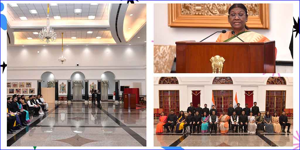 Probationers of Indian Corporate Law Service call on the President