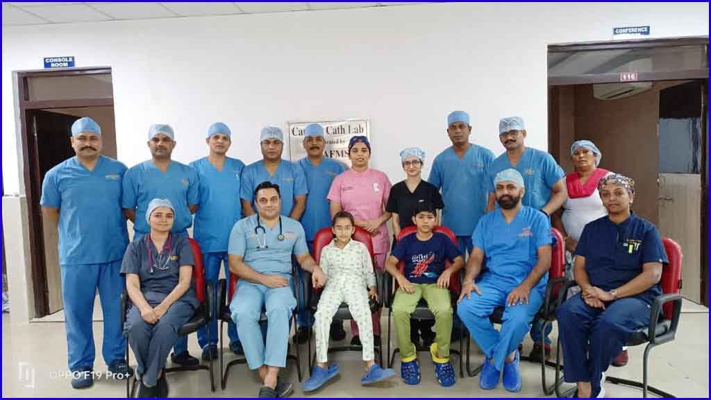 In a rare feat, Army Hospital (R&R), Delhi Cantt performs non surgical transcatheter pulmonary valve implantation in an 8 yr old girl