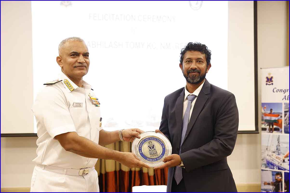 Cdr Abhilash Tomy (retd), the first Indian to successfully finish the Golden Globe Race (GGR) 2022