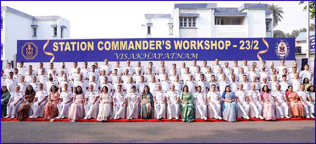 ADMIRAL R HARI KUMAR, CHIEF OF THE NAVAL STAFF ADDRESSES THE STATION COMMANDERS’ WORKSHOP AT VISAKHAPATNAM