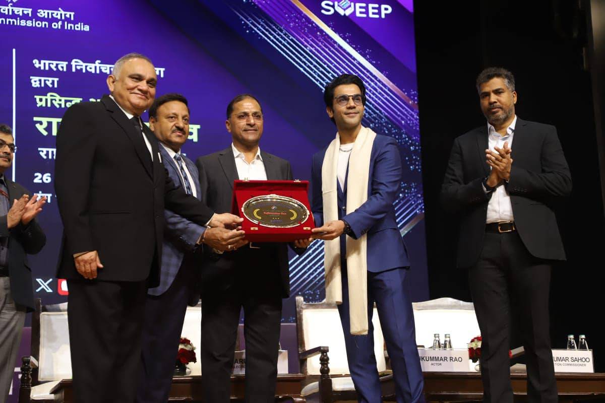 Actor Rajkumar Rao Steps onto the stage as ECI’s latest National Icon for Voter Awareness