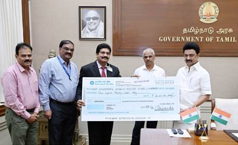 NLC India Ltd Contributes Rs. 4.30 Crore to CM Relief Fund for Flood Affected People of Tamil Nadu