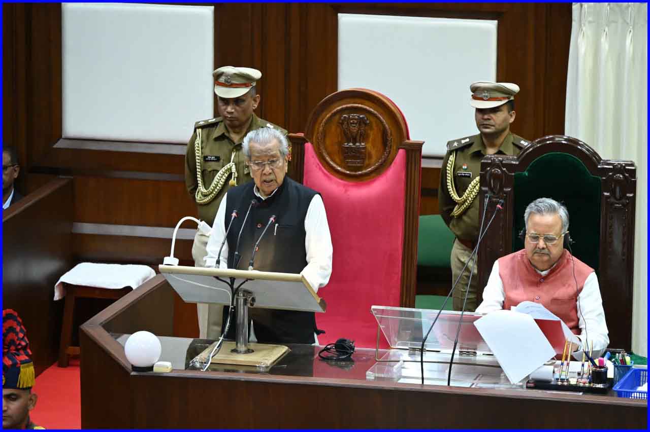 राज्यपाल श्री हरिचंदन ने छत्तीसगढ की 6वीं विधानसभा के दूसरे सत्र को संबोधित किया