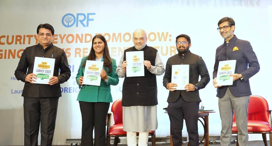 Union Home Minister and Minister of Cooperation Shri Amit Shah delivers a lecture on “Security Beyond Tomorrow : Forging India’s Resilient Future” and launches ‘ORF Foreign Policy Survey’ in New Delhi today